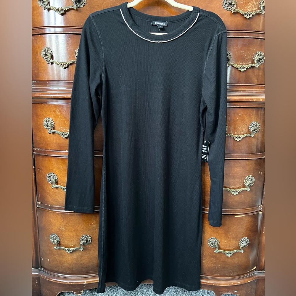 Express Bejeweled neckline dress.